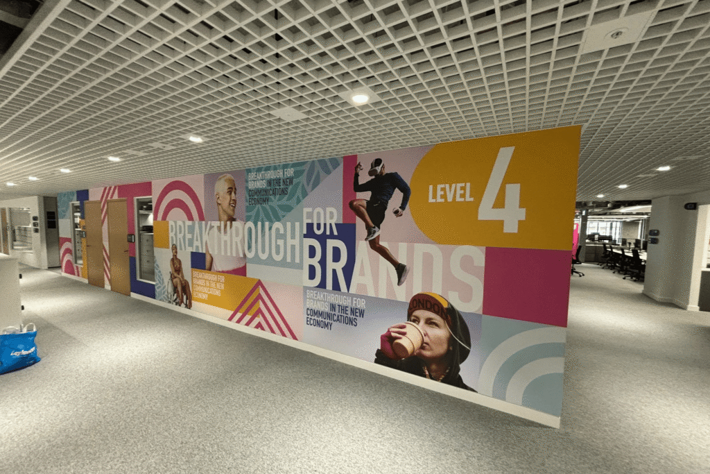 indoor branding graphics