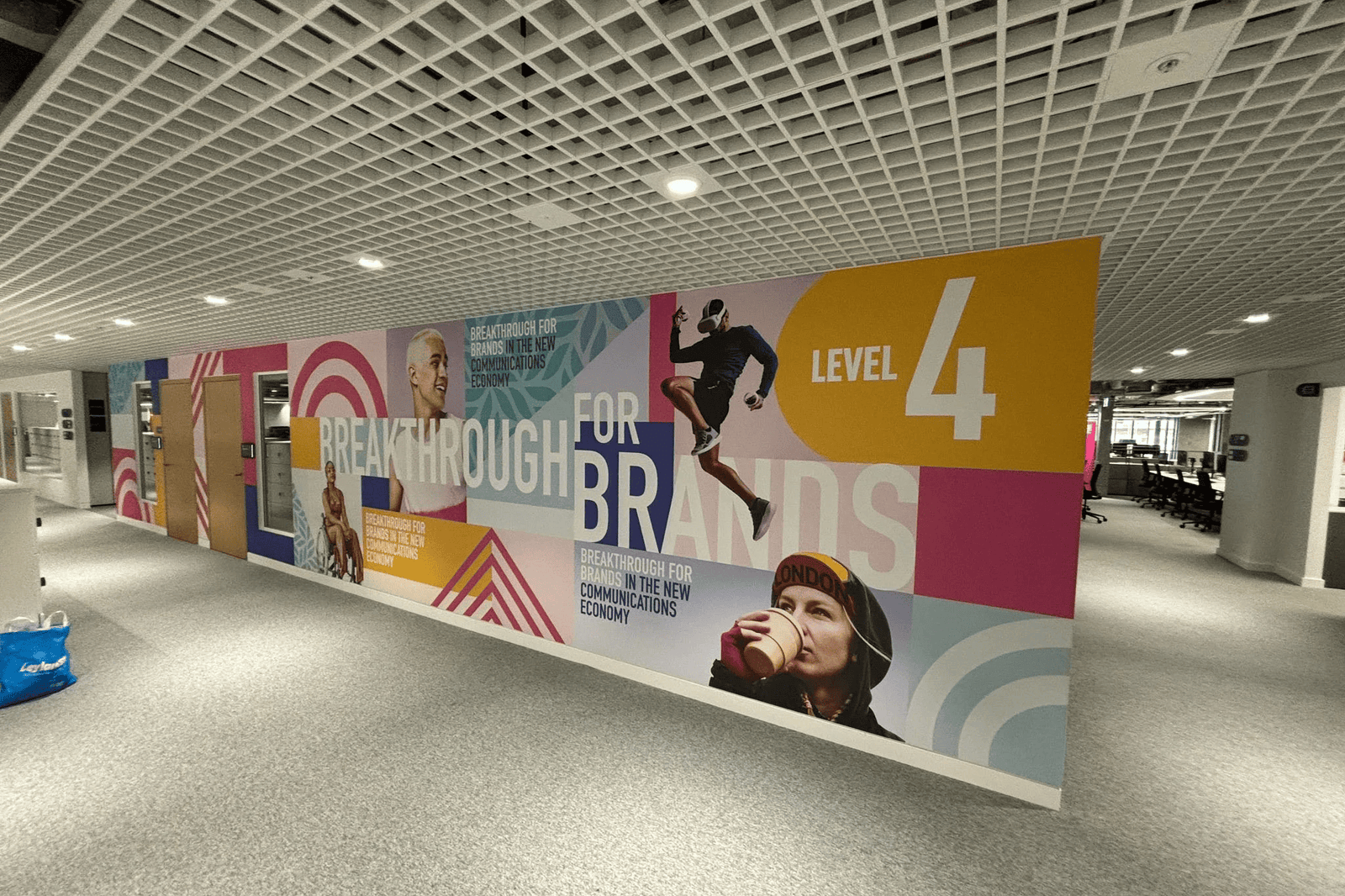 Services indoor branding graphics